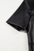 Black Faux Leather Loose T-shirt Dress