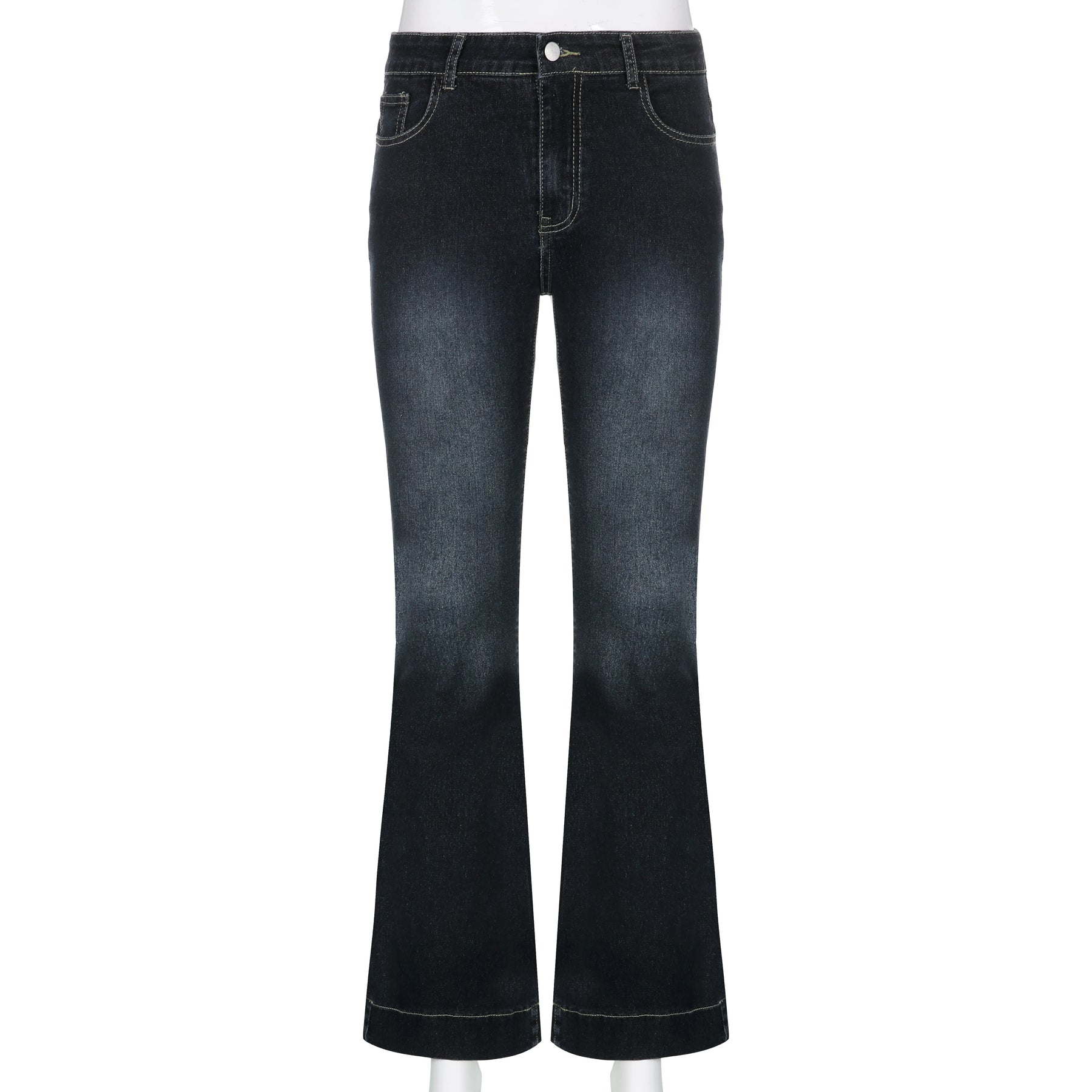 Y2K Women'S Flared Pants Vintage 90S Low Waist Jeans Aesthetic High Street Cargo Pants Korean Fashion Trousers 2024 New
