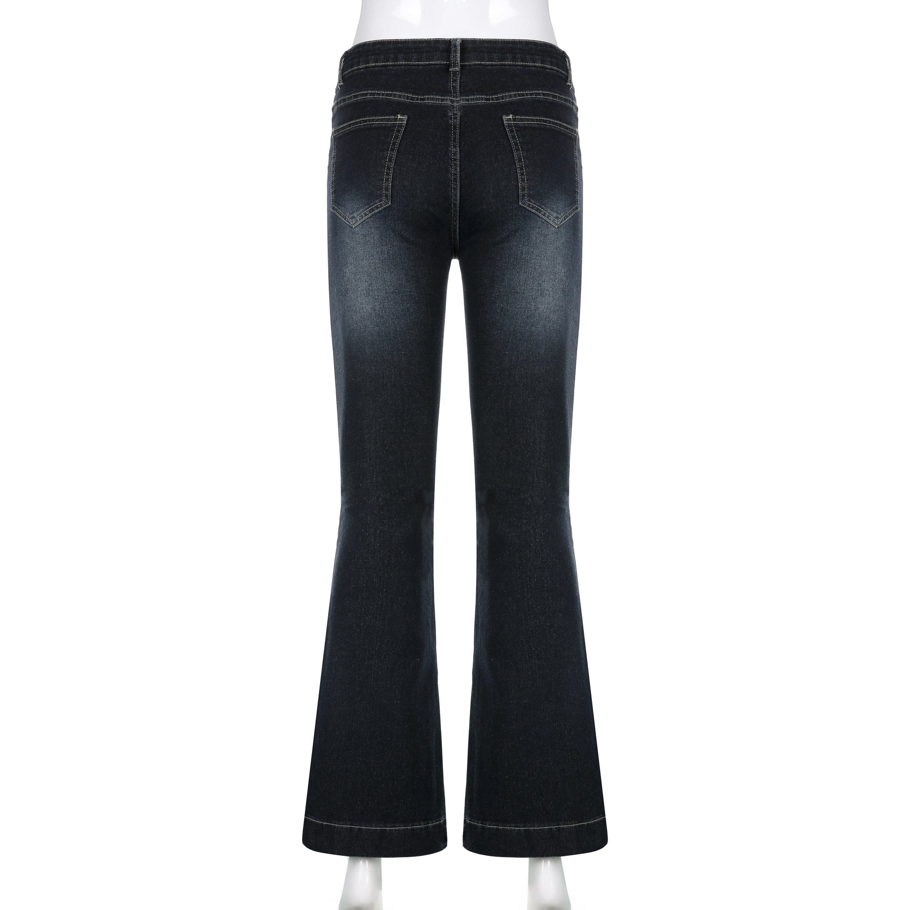 Y2K Women'S Flared Pants Vintage 90S Low Waist Jeans Aesthetic High Street Cargo Pants Korean Fashion Trousers 2024 New