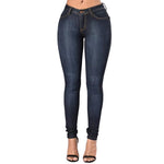 Stylish European and American Style Cotton Denim Jeans with High Waist Elasticity Black Jeans Pants Slouchy Jeans