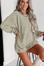 Gray Valentine Sequin XOXO Corded Crew Neck Sweatshirt