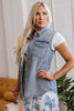Beau Blue Denim Flap Pocket Curved Hem Shirt Vest