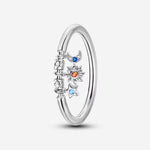 2024 New in Day & Night Ring Set Women Luxury DIY Jewelry Gift 925 Sterling Silver Celestial Sun & Moon Ring Set Hot Sale