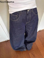 Jeans Women Streetwear Chic Y2K Wide Leg Pants 2024 New Bottms High Waist Straight Denim Trousers Casual Korean Pantalon Femme