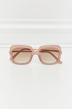 Square Metal-Plastic Hybrid Temple Sunglasses