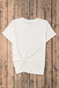 Gray Casual Plain Crew Neck Tee