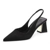 Summer New Pointed Solid Color Simple Shallow Mouth Comfortable Women'S Outwear Back Strap Fashion Sandals Women