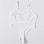 Women Seamless Bra Set High Cut Thong Panties Female Sexy Lingerie Wire Free Brassiere Unlined Comfort Sexy Underwear Set