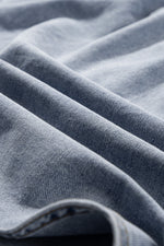 Beau Blue Denim Flap Pocket Curved Hem Shirt Vest