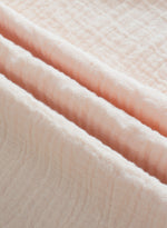 Parchment Crinkle Textured Frayed Trim Half Button Short Sleeve Top