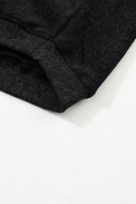 Gray Valentine Sequin XOXO Corded Crew Neck Sweatshirt