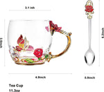 Gifts for Mom Women Valentines Day Mothers Day Glass Coffee Enamels Mug Best Birthday Valentine'S Day Gifts for Her Girlfriend Wife from Daughter Son Christmas Stocking Stuffers for Women Tea Cup