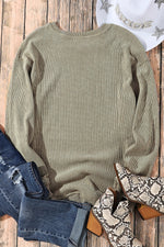 Gray Valentine Sequin XOXO Corded Crew Neck Sweatshirt
