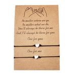 Heart-shaped Sunflower Wax Line Hand-woven Couple Friendship Card Bracelet