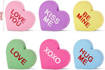 Valentines Day Decor Candy Heart Table Decorations Sign, 6 Pcs Valentines Day Wooden Tiered Tray Decor, Classic Valentines Day Decorations for the Home Table Decor Valentines Day Gifts