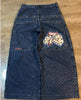 Hip Hop Fashion Brand Straight Jeans Loose Wide Leg Cropped Pants
