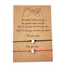 Heart-shaped Sunflower Wax Line Hand-woven Couple Friendship Card Bracelet