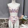Fairy Lingerie Floral Transparent Underwear Ruffle Garter Intimate Delicate Underwear Beautiful See through Outfits