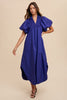 Annie Wear Smocked Puff Sleeve Midi Dress
