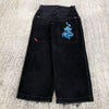 Hip Hop Fashion Brand Straight Jeans Loose Wide Leg Cropped Pants