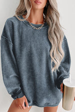 Gray Valentine Sequin XOXO Corded Crew Neck Sweatshirt