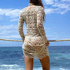 Women sexy bikini Beach cover-up swimwear shirt Tops up swimwear beach summer wear mesh beach shirt warm
