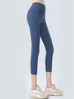 Wide Waistband Cropped Sports Leggings