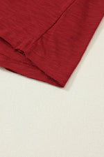 Red Sequined Heart Printed Sleeves Valentine Fashion Top