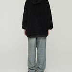 Light Wash Grey Denim Jeans Baggy Oversized With Pleats