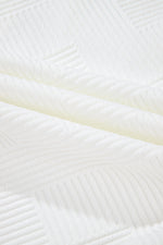 Beige Plus Size Textured Flap Pockets Jacket