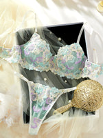 Fancy Lingerie Sexy Delicate Underwear Lace Embroidery Bilizna Set Fairy Intim Goods Onlyfans Kit Beautiful Brief Sets