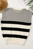 Striped Round Neck Sweater Vest