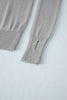 Ribbed Hem Round Neck Long Sleeve Sweater