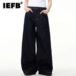 Simple Men'S Denim Pants Vintage Washing Wide Leg Loose Jeans Casual Straight American Style Male Trousers New 2025 9W190