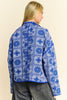 Davi & Dani Vintage Print Open Front Jacket with Pockets