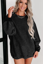 Gray Valentine Sequin XOXO Corded Crew Neck Sweatshirt