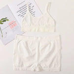 Women Seamless Bra Set Female Sport Underwear Vneck Bralette Tops Sexy Lingerie Unlined Brassiere Set Stretchy Girls Crop Tops