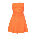 Sexy Solid A-Line Dresses Women Fashion New Summer Sleeveless off Shoulder Dresses Bodycon Casual Elegant Club Party Lady Dress