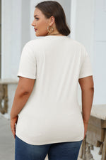 Gray Casual Plain Crew Neck Tee