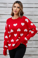 Angel Wings Heart Round Neck Long Sleeve Sweater