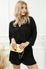Pleated Button Up Shirt and Shorts Lounge Set