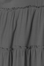 Double Take Half Button Long Sleeve Ruffle Hem Blouse