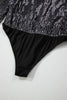 Sequin Surplice Long Sleeve Bodysuit