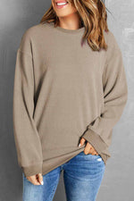 Gray Valentine Sequin XOXO Corded Crew Neck Sweatshirt