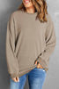 Gray Valentine Sequin XOXO Corded Crew Neck Sweatshirt