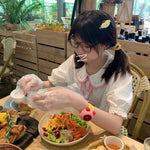 Embroidery Shirts Women Lovely Age-Reducing Summer New Students Puff Sleeve Popular Korean Style Loose All-Match Casual Graceful