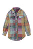 Multicolor Brushed Checked Western Buttoned Jacket