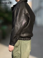 Spring Autumn Cool Handsome Black Hard Pu Leather Jacket Men Zipper Luxury Designer American Vintage Clothes 2024