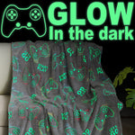 Dinosaur Gifts Toys for Kids Boys - Dino Glow in the Dark Blanket Christmas Birthday Gift for Age 1-14 Years Old Teens Child Toddler Girl Son Halloween Valentine'S Day Easter Presents Throw Gray