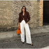 Elegant V Neck Knit Cardigan Women Loose Hollow Out One Button Sweater Female Autumn Winter Soft Solid Knitwears Lady